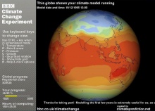 BBC Climate Change Experiment 运行中的图形界面