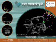 FightAIDS@home 转移到 World Community Grid 运行中的图形界面